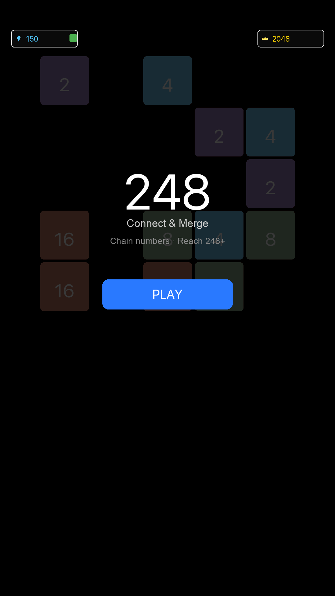 248 main menu with Play button